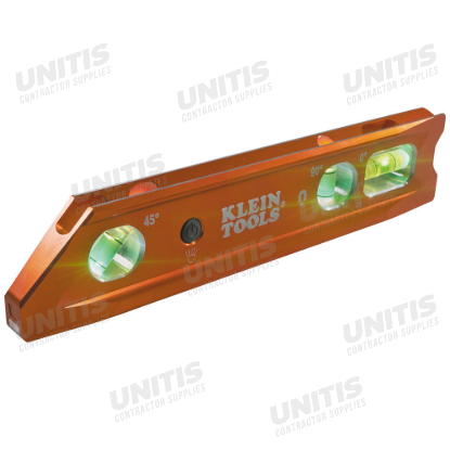 Klein Tools Lighted Torpedo Billet Level - Rare-Earth Magnet