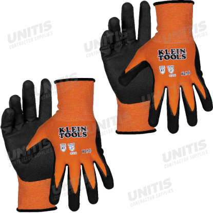 Klein Tools Knit Dipped Touchscreen Glove - X-Large - 2-Pair - Cut Level A1 (2 Pair)