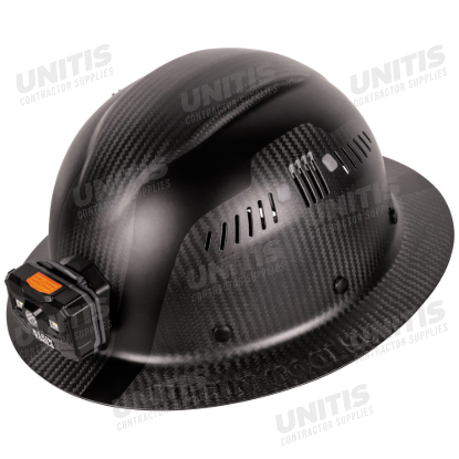 Klein Tools Klein Carbon Fiber Full Brim Hard Hat with Headlamp - Titan