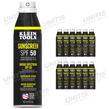 Klein Tools Sunscreen Spray - Broad Spectrum Spf 50 - 12-Pack