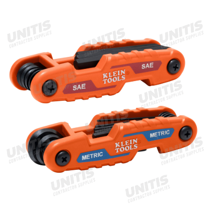 Klein Tools Compact Folding Hex Key Kit - SAE and Metric
