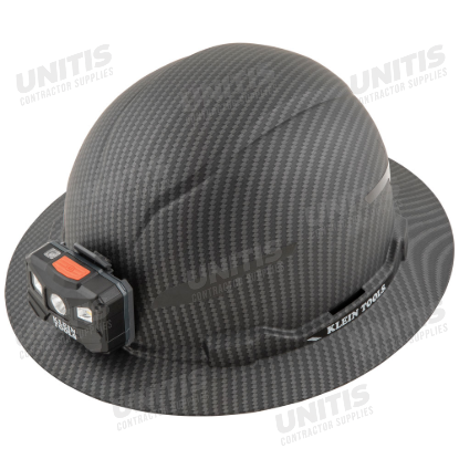 Klein Tools Hard Hat - Premium Karbn Pattern - Non-Vented Full Brim - Class E - Lamp