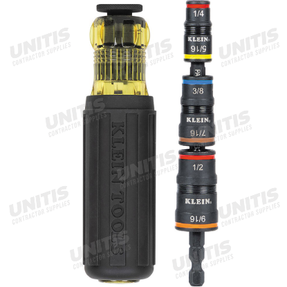Klein Tools 7-in-1 Impact Rated Flip Socket Set with Handle