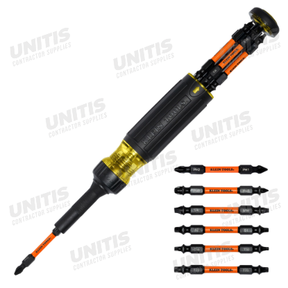 Klein Tools 13-in-1 Ratcheting Impact Rated Screwdriver