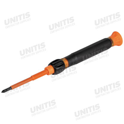Klein Tools 2-in-1 Insulated Electronics Screwdriver - Phillips - Slotted Bits