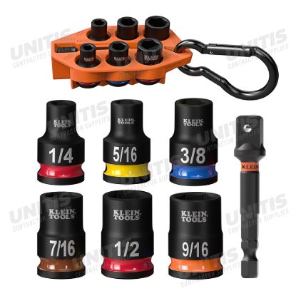 Klein Tools Grab-and-Go Impact Socket Set - SAE - 7 Piece