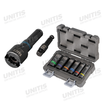Klein Tools 6-in-1 Impact Socket Set - 8 Piece