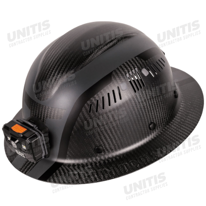 Klein Tools Klein Carbon Fiber Full Brim Hard Hat with Headlamp - Spartan