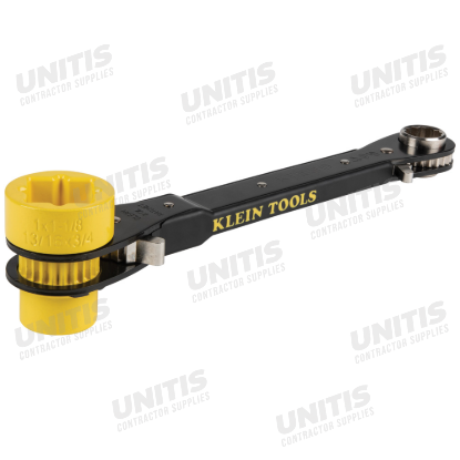 Klein Tools 6-in-1 Lineman's Ratcheting Wrench - Heavy-Duty