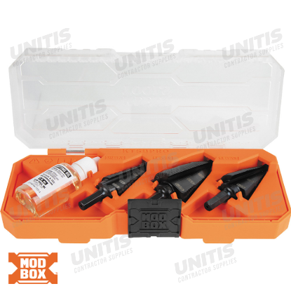 Klein Tools Premium Electrician's 3/8" Hex Step Bit Set - 3 Piece