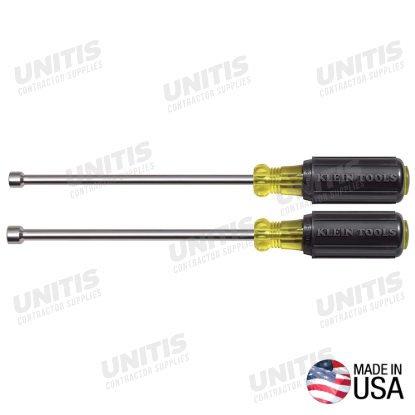 Klein Tools Nut Driver Set - Magnetic Nut Drivers - 6" Shafts - 2 Piece