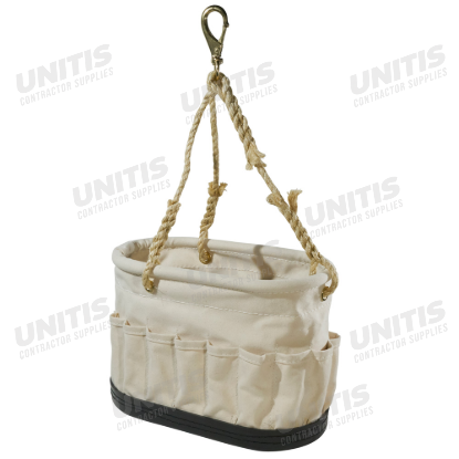 Klein Tools Canvas Bucket - 41-Pocket Oval Bucket with Swivel Snap