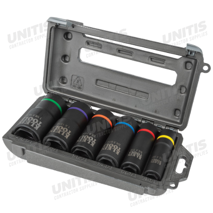 Klein Tools 2-in-1 Impact Socket Set - 6-Point - 6 Piece