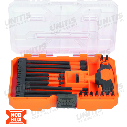 Klein Tools Proflex Impact-Rated Interchangeable Ratcheting T-Handle Set - 23 Piece