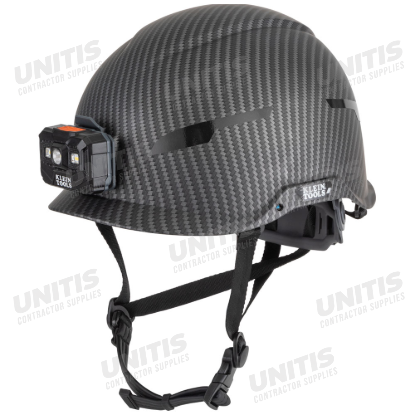Klein Tools Safety Helmet - Premium Karbn Pattern - Non-Vented - Class E - Headlamp