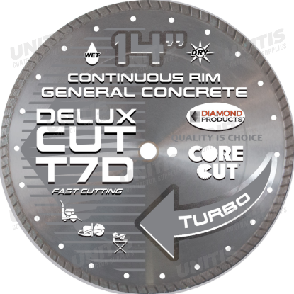 Delux-Cut Turbo Diamond Blade - 4-1/2" x .080 x 7/8"