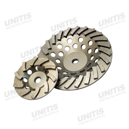Delux-Cut Spiral Turbo Cup Grinder - 4" x 5/8"-11 (10 seg)