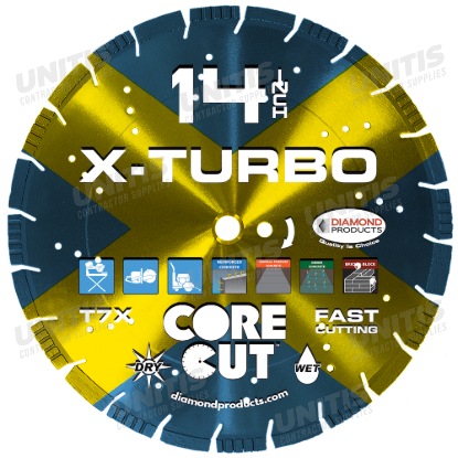 Diamond Products Turbo Blade - 20" x .125" x 1" with Air Holes - 20" x .125 x 1"