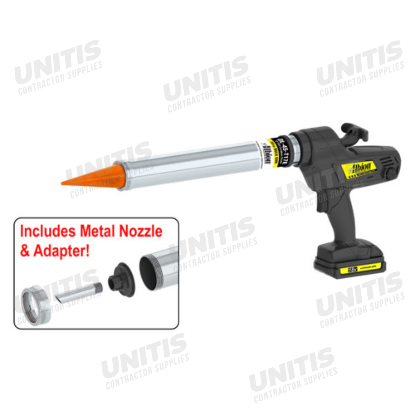 Albion 20 oz Cordless Bulk Gun with Orange Cone Nozzles - 18V