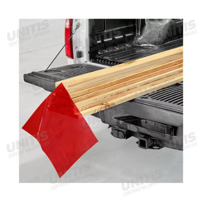 Tailgate Safety Flags - 16" x 16" Red - 250 flags/roll