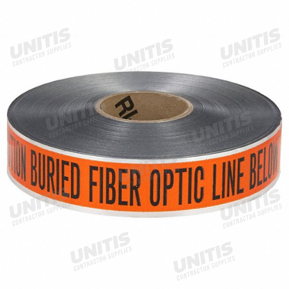 Underground Detectable Tape - Fiber Optic Line - Orange - 3" x 1000'