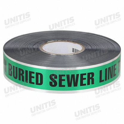 Underground Detectable Tape - Sewer Line - Green - 3" x 1000'
