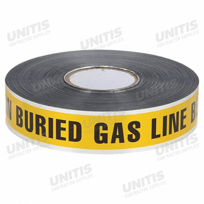 Underground Detectable Tape - Gas Line - Yellow - 6" x 1000'
