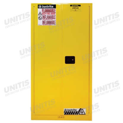 Justrite 60 Gallon 2 Shelf Flammable Storage Cabinet with 2 Self Closing Doors