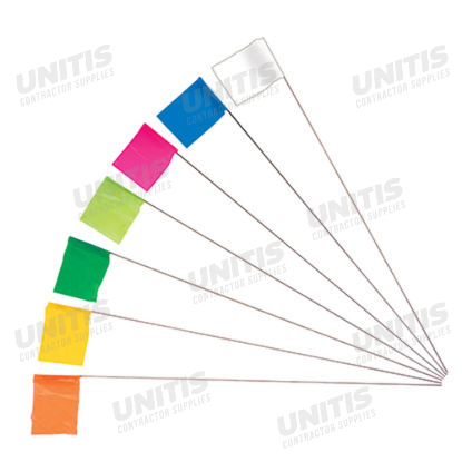 Keson Green Plastic Stake Flag 2.5" x 3.5" x 21" (100/Bundle)