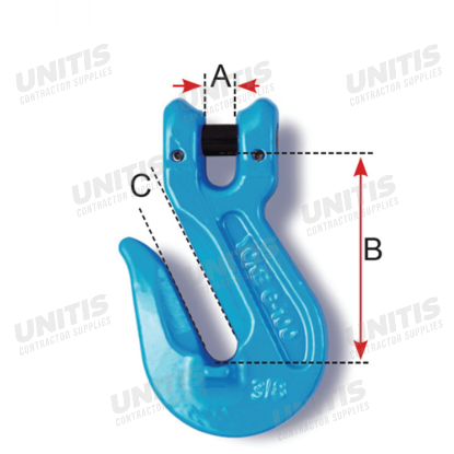 Grade 100 Clevi Grab Hook Without Cradle - 1/4-5/16