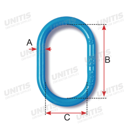 Grade 100 Oblong Master Link for Sling Assembly - 5/8