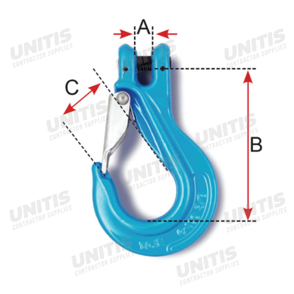 Grade 100 Clevi Sling Hook with Latch - 3/8