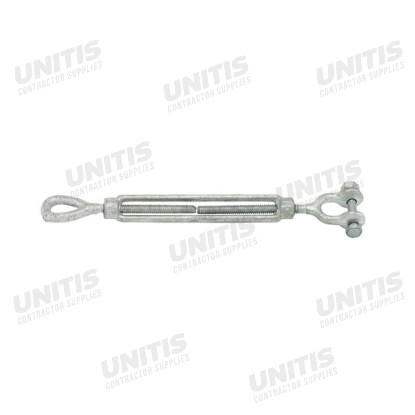 Drop Forged Turnbuckle with Jaw and Eye Ends - 1/4 x 4 - 8-1/4" Closed
