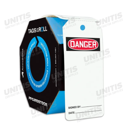 Tags by the Roll - DANGER BLANK - 100 per Roll