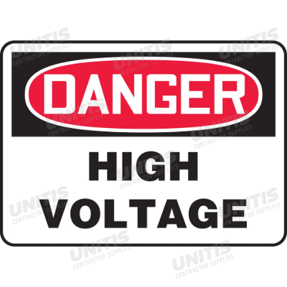 OSHA Danger Safety Sign: High Voltage - 10" x 14"