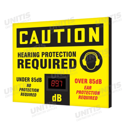 OSHA Caution Industrial Decibel Meter Sign: Hearing Protection Requirdb - 20" x 24" x 1"