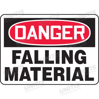 OSHA Danger Safety Sign: Falling Material - 10" x 14"