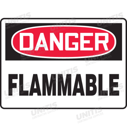 OSHA Danger Safety Sign: Flammable - 10" x 14"