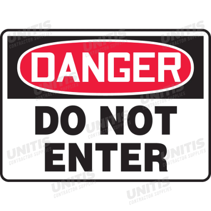 OSHA Danger Safety Sign: Do Not Enter - 10" x 14"