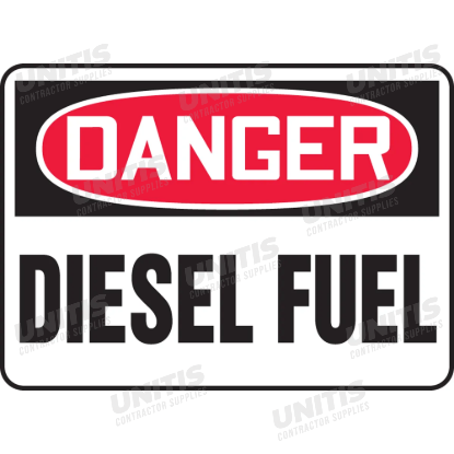 OSHA Danger Safety Sign: Diesel Fuel - 10" x 14"