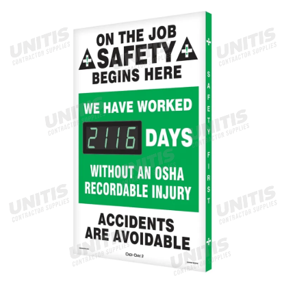 Electronic Safety Scoreboard: We Have Worked __days Without an OSHA Recordable Injury
