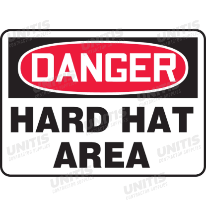 OSHA Danger Safety Sign: Hard Hat Area - 10" x 14"