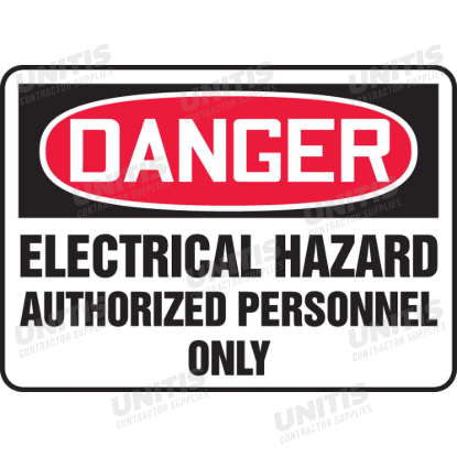 OSHA Danger Safety Sign: Electrical Hazard - Authorized Personnel Only - 10" x 14"