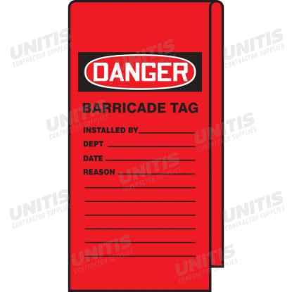 Wrap N' Stick Danger Tag: Barricade Tag