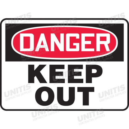 OSHA Danger Safety Sign: Keep Out - 10" x 14"