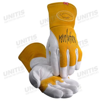 Caiman Cow Grain MIG/Stick Welder Gold Glove - 2XL (Per Pair)