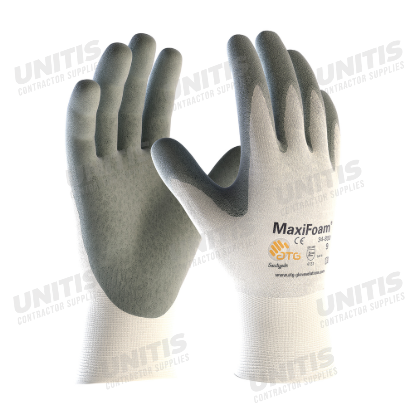 ATG MaxiFoam Premium White Glove - Cut Level A1 - M (12 Pack)