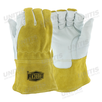 Ironcat Premium Top Grain Goatskin Leather MIG Welder Glove - M (Per Pair)