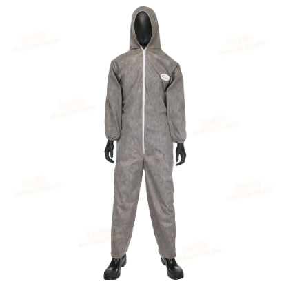 PIP PosiWear M3 Coverall with Hood Elastic Wrists & Ankles 50 gsm Gray - L