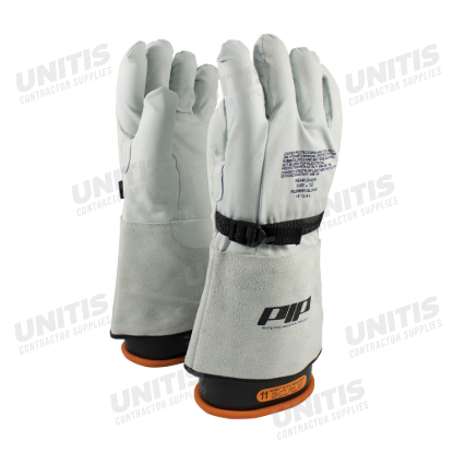 PIP Top Grain Goatskin Leather Protector for Novax Gauntlet Cuff Glove - Size 8 (Per Pair)